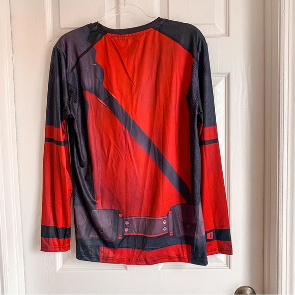 NEW Superhero T Shirt Adult Unisex Halloween Deadpool Cosplay Costume - Picture 6 of 8